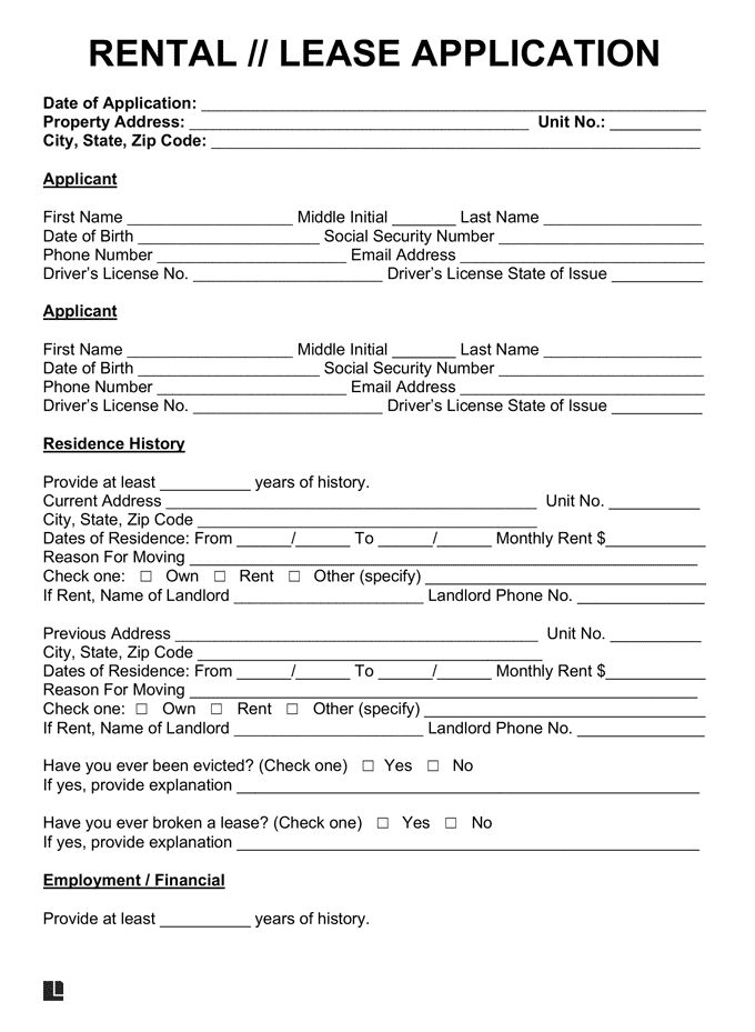 a rental application form for an apartment in the united states, which is not available