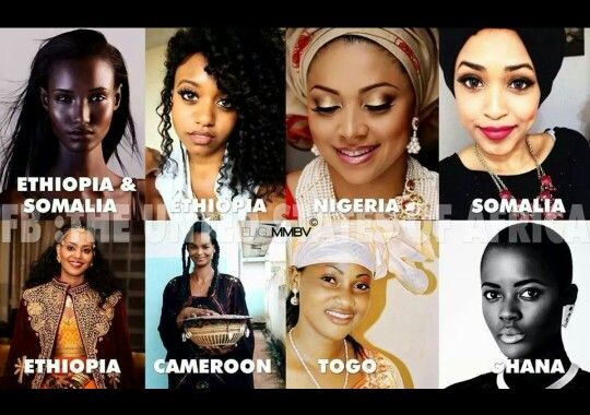 the african women are all wearing different outfits