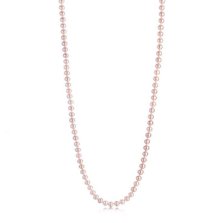 Gump's Signature 5mm Pink Pearl Rope Necklace William Yeoward Crystal, Pearl Rope, Bangle Ring, Jewelry By Material, Locket Charms, Rope Necklace, Freshwater Cultured Pearls, Designer Gifts, Pink Pearl