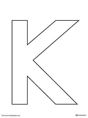 the letter k is made up of two lines and has been drawn in black ink