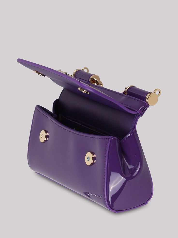 100% Calf leather Elegant Purple Satchel With Adjustable Strap, Party Leather Box Bag With Detachable Strap, Leather Box Bag With Detachable Strap For Parties, Party Box Bag With Detachable Leather Strap, Formal Satchel With Gold-tone Hardware, Leather Top Handle Box Bag For Party, Purple Leather Satchel For Formal Occasions, Top Handle Leather Evening Bag, Leather Evening Bag With Top Handle