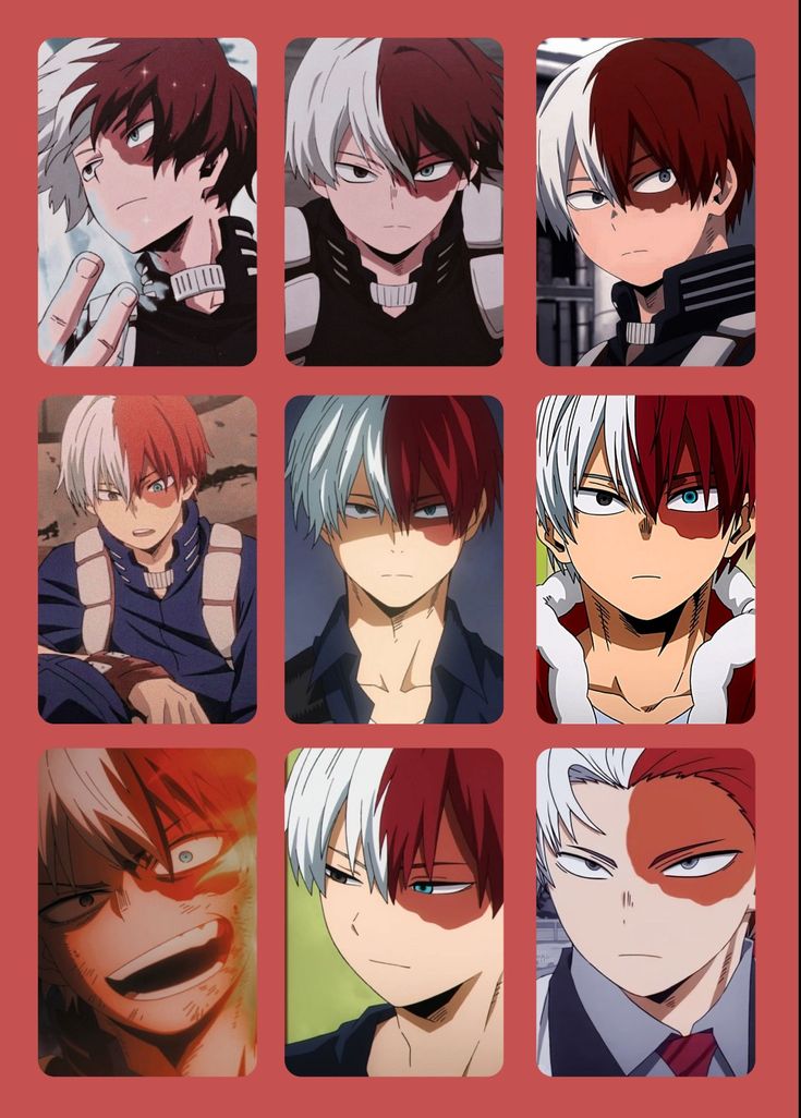 the many faces of an anime character