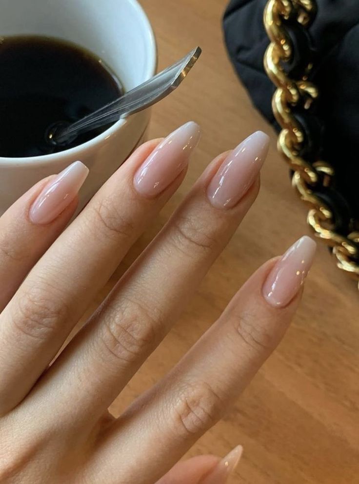 Unghie Sfumate, Milky Nails, Classic Nails, Ballerina Nails, Neutral Nails, Nature Tattoos, Fire Nails, Bling Nails, Pretty Acrylic Nails