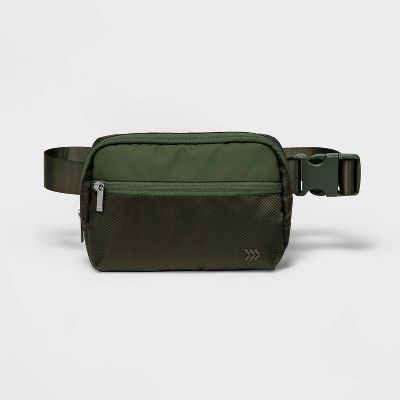 Why we're ALL IN:

Fanny pack is perfect for carrying small essentials while working out or on the go. The main body is made from water-repellant 100% recycled polyester fabric, and it boasts a top zipper closure with inner phone pouch plus a smaller outside zippered pocket to keep small items like keys and snack bars secure and close at hand. Use the adjustable buckle waist strap to find the perfect fit.

All in Motion™: Made for every move, priced for every day. Snack Bars, Recycled Polyester Fabric, Belt Pouch, All In Motion, Phone Pouch, Waist Strap, Makeup Bags Travel, Small Wallet, Everyday Bag