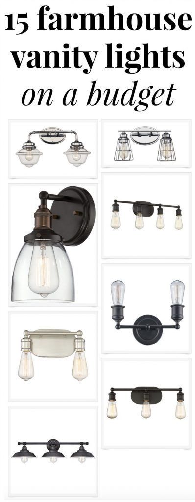 the top five farmhouse style vanity lights on a budget