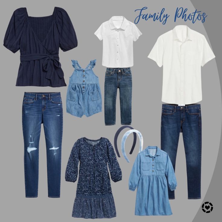 Blue/navy a d White outfits for Family Photo! 
Follow my shop on the @shop.LTK app to shop this post and get my exclusive app-only content!

#liketkit #LTKSeasonal #LTKfamily #LTKkids
@shop.ltk
http://liketk.it/3ohOW White Shirt And Blue Jeans Family Photo Outfit Ideas, Navy White Family Pictures, Family Photo Outfits Navy And White, Family Photos Navy And White, Blue Grey Family Photos, Navy And White Family Pictures Outfits, Blue Jeans White Shirt Family Photoshoot, Family Photo Blue Outfits, Navy And White Family Pictures