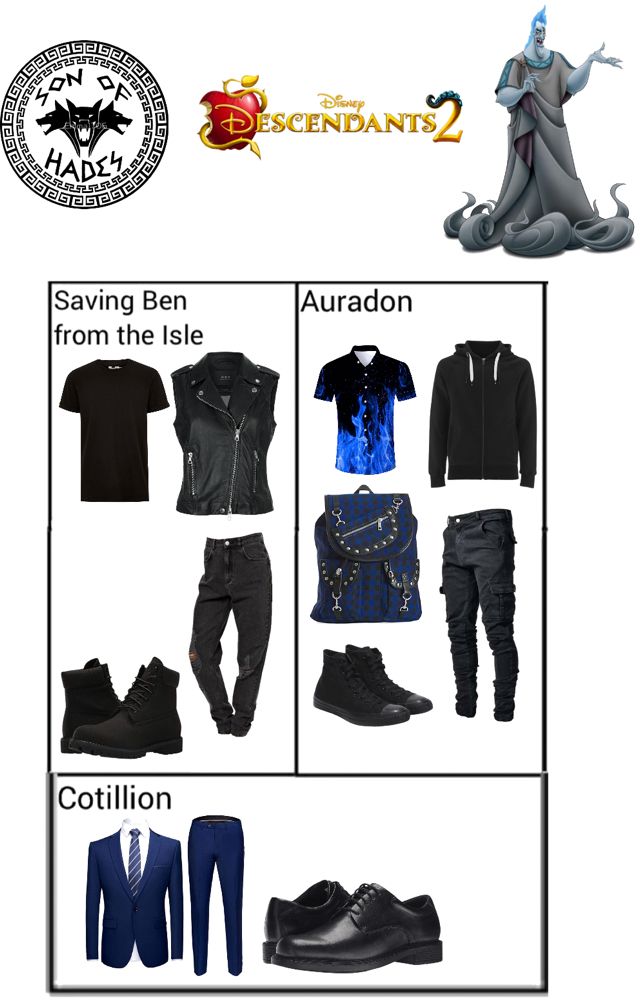 an image of some clothes and shoes for the character from disney's maleficent