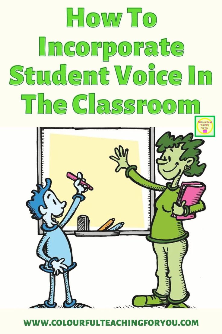 an image of a person teaching another person how to write in the classroom with text that reads, how to incorporated student voice in the classroom