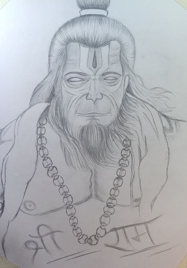 a pencil drawing of a man with a crown on his head and beads around his neck