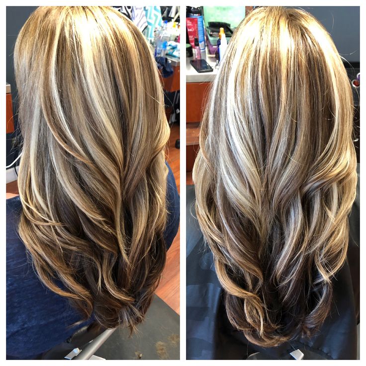 Highlight Lowlight 2023, Highlights Vs No Highlights, Flash Foil Highlights, Layered Hair With Blonde Highlights, Hair Foils Highlights, Fall Highlights And Lowlights, Blonde Highlights And Lowlights On Brown, Highlight Lowlight Blonde, High And Low Lights Hair Blonde