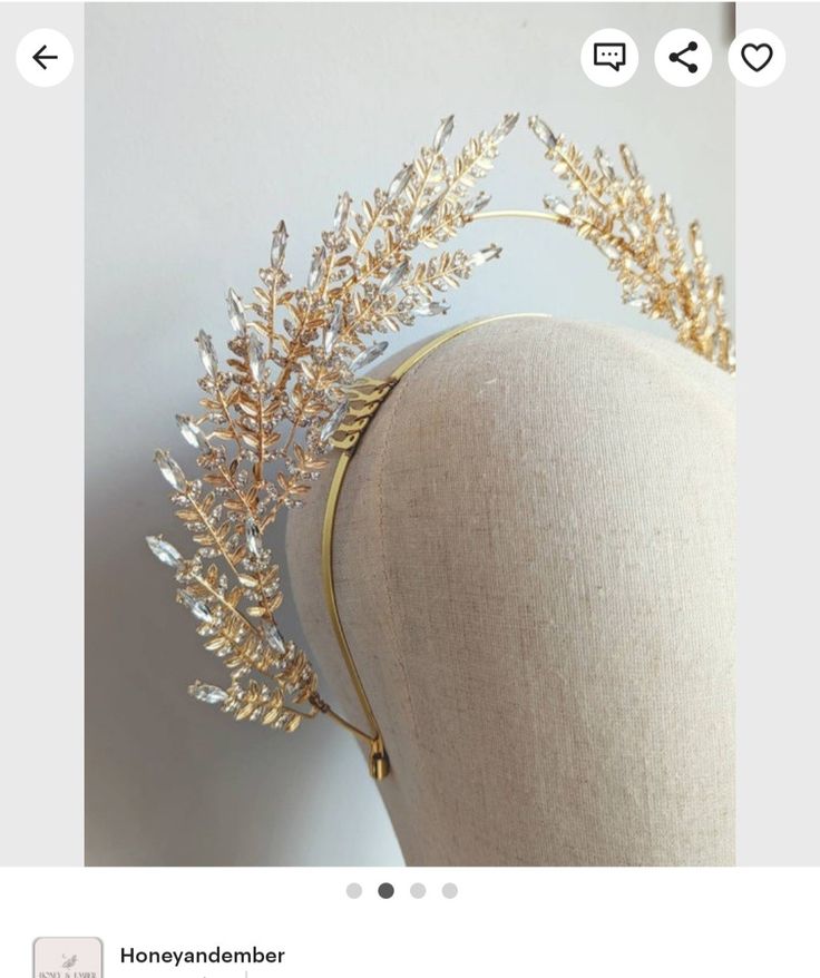 Boho Bridal Headband, Boho Wedding Hair Accessories, Gold Headpiece Wedding, Gold Bridal Hair Accessories, Gold Bridal Crowns, Crown Halo, Wedding Halo, Accessories Crystal, A Night At The Opera