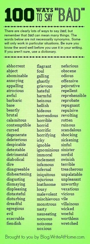 a green poster with the words 100 times to say bad