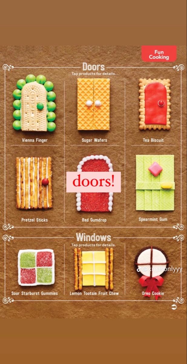 an advertisement with different types of cookies on it