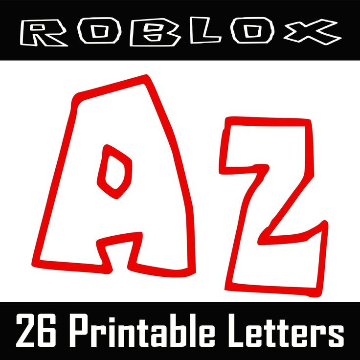 the logo for robbox's 26 printable letters