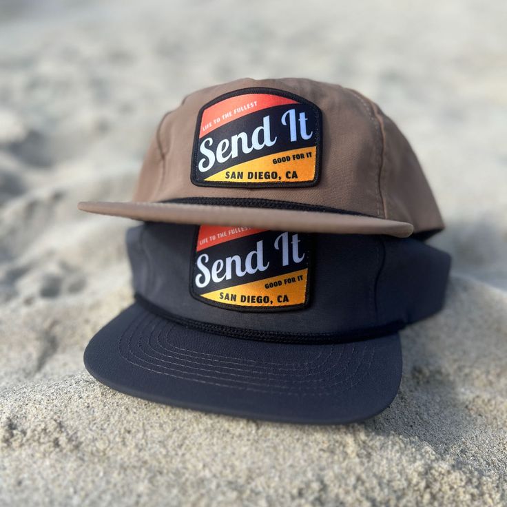 Your ticket to adventure and style. Designed with premium 100% nylon, this hat guarantees a lightweight and comfortable experience. The plastic snapback closure ensures a secure fit, while the breathable interior mesh sweatband keeps you cool on every journey. Get ready to "send it" with confidence and flair – grab your Send It Cascade Rope Hat today! Send It, Keep Your Cool, Cowboy Hats, Cowboy, Mesh, Confidence, Hats