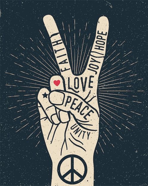 a peace sign with the word love written on it