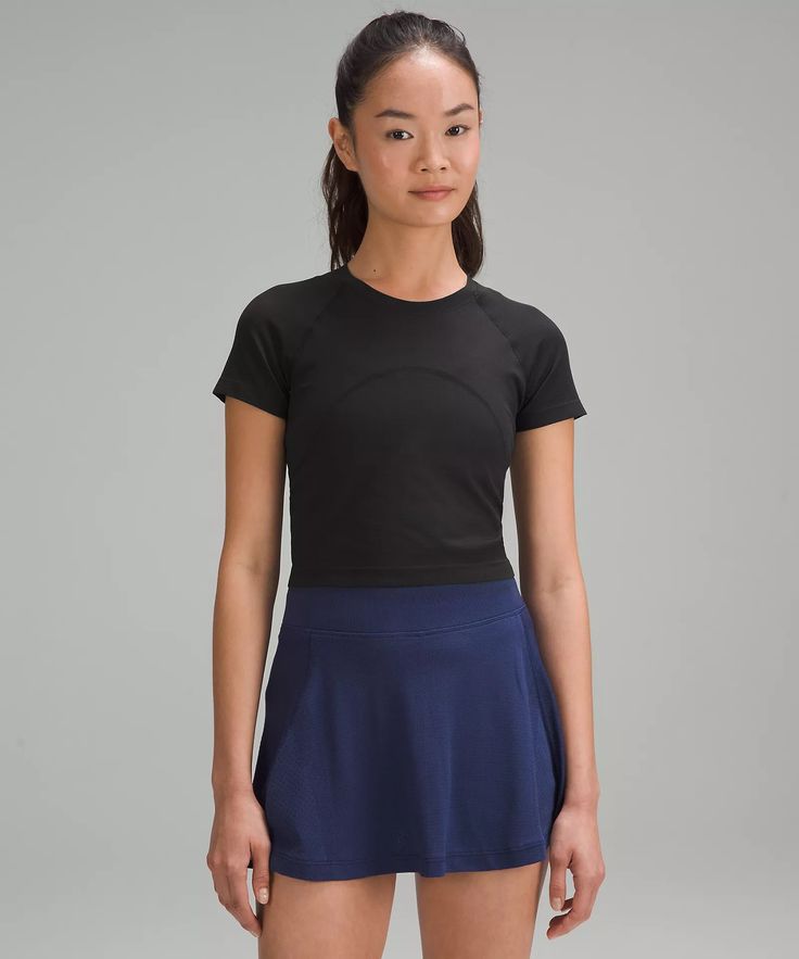 Swiftly Tech Cropped Short-Sleeve Shirt 2.0 | Women's Short Sleeve Shirts & Tee's | lululemon Lululemon Swiftly Tech Short Sleeve, Swiftly Tech Short Sleeve, Michelle Yeoh, Lululemon Swiftly Tech, Lululemon Swiftly, Short Sleeve Shirt Women, Swiftly Tech, Lululemon Women, Go Ahead