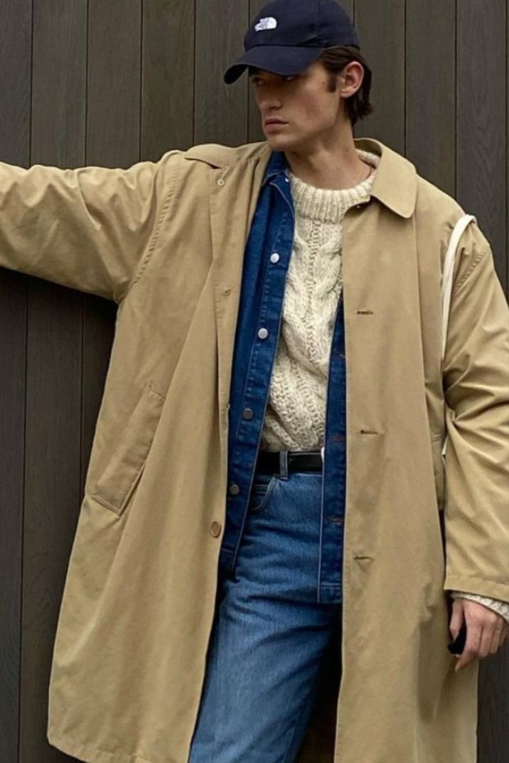 Men's Trench Coat, Trench Coat Outfit, Oversize Casual, Trench Coat Men, Mens Outfit Inspiration, Men Fashion Casual Outfits, Streetwear Men Outfits, Mode Inspo, 가을 패션