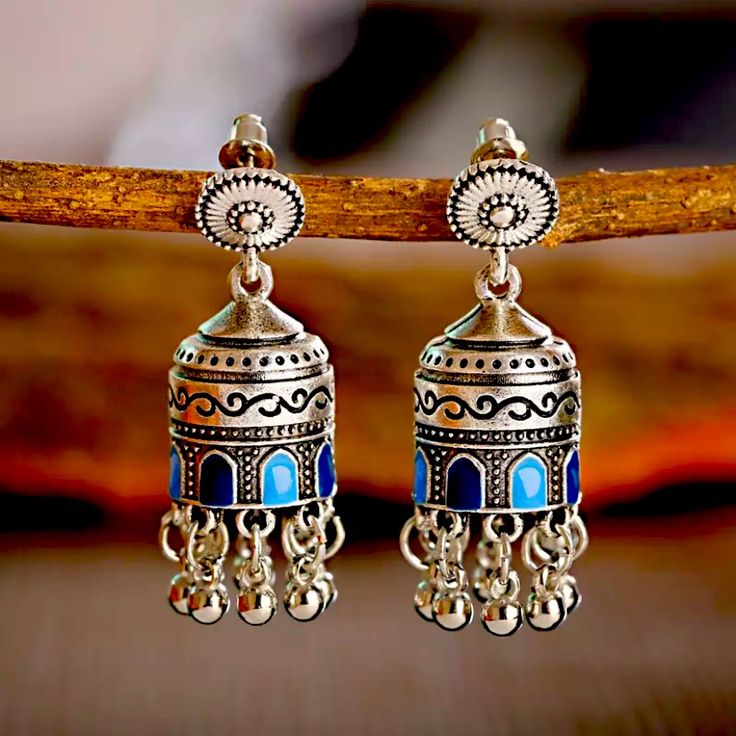 Indian Pakistani Afghani Boho Ethnic Drop Earrings Jhumka 3 Options: Black Red Blue Price Is Firm No Offers Please 5 Seller Best Quality! Unique Piece! Reasonable Price! 4.5 Cm Long Material- Alloy, Meenakari Work Indian Pakistani Wedding Sangeet Party Eye Catching Earrings Match This Lovely Earrings With Indian Or Pakistani Or Afghani Kurta Kurti Saree Lehenga Retro Bollywood, Alloy Earrings, Ethnic Earrings, Oxidised Jewellery, Jhumka Earrings, Photo Accessories, Blue Jewelry, Lovely Earrings, Tassel Earrings