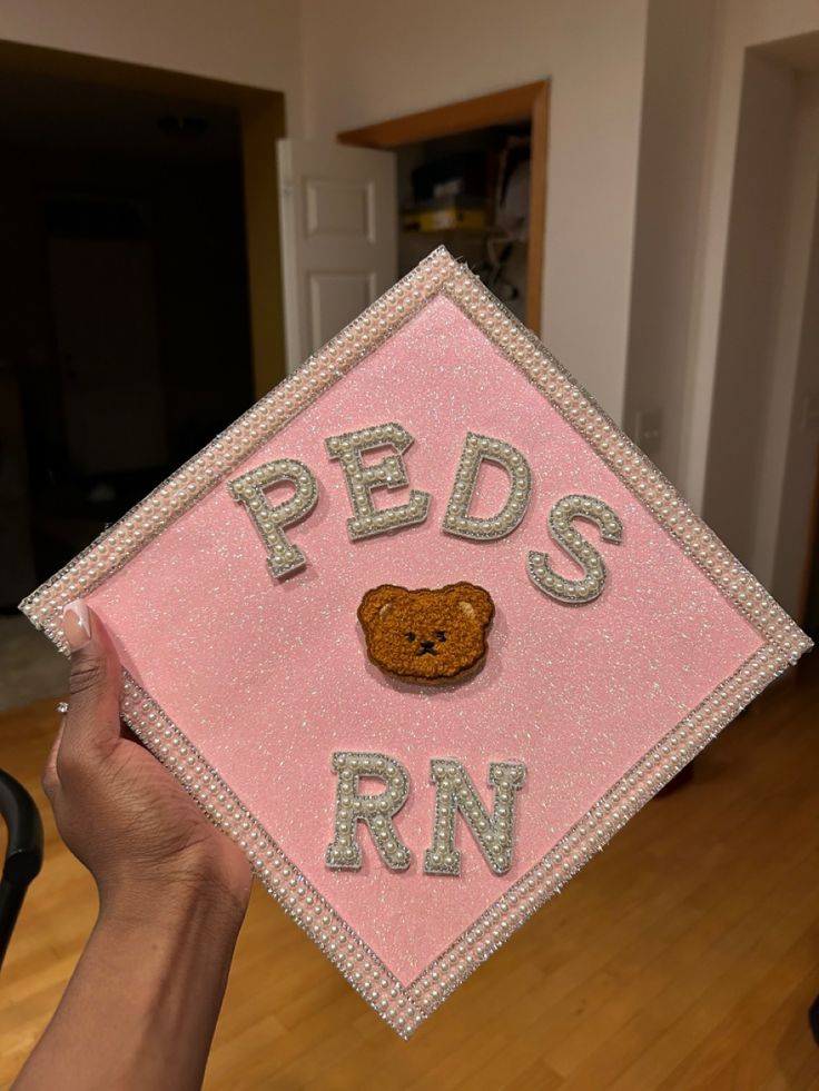 Nursing School Graduation Cap Pediatrics, Graduation Cap Designs Nursing Lpn, Peds Nurse Grad Cap, Nursing Acceptance Pictures, Labor And Delivery Grad Cap, Grad Cap Designs Nursing, Peds Nurse Graduation Cap, Pediatric Nurse Graduation Cap, Nurse Cap Graduation