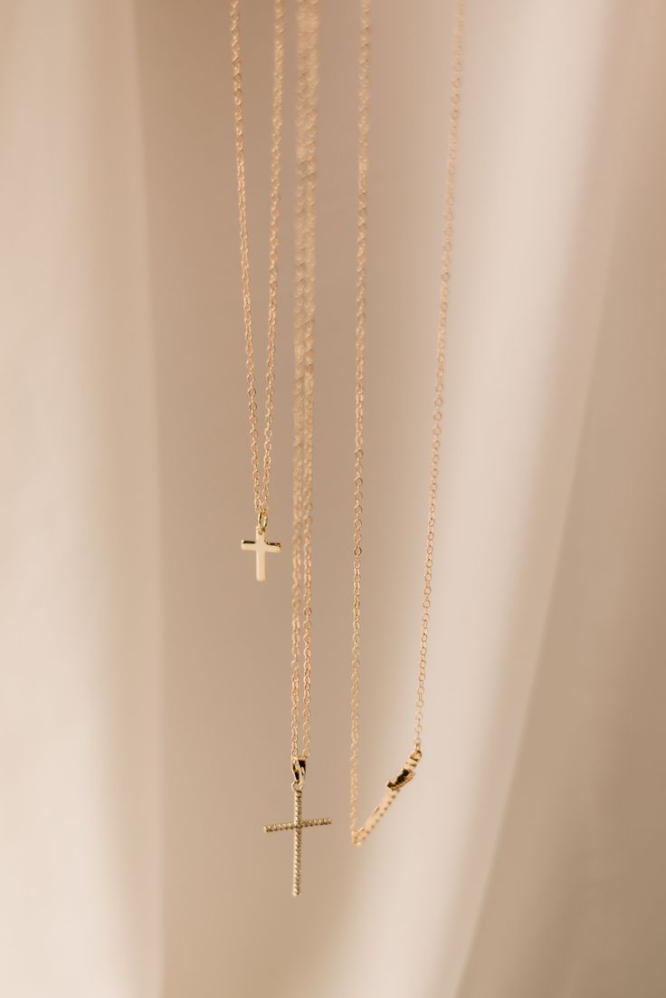 Our mini cross pendant is a dainty statement to add sparkle to any look. split 18k gold-filled mini cross pendant Your choice of chain length (16", 18", or 20") All materials are lead & nickel free Handmade with love by Luna & Jade in the U.S. Horizontal Cross Necklace, Edgy Rings, Everyday Wear Jewelry, Jewelry Christmas Tree, Handmade Gold Jewellery, Winter Jewelry, Mini Cross, Holiday Jewelry, Christmas Gift Jewelry