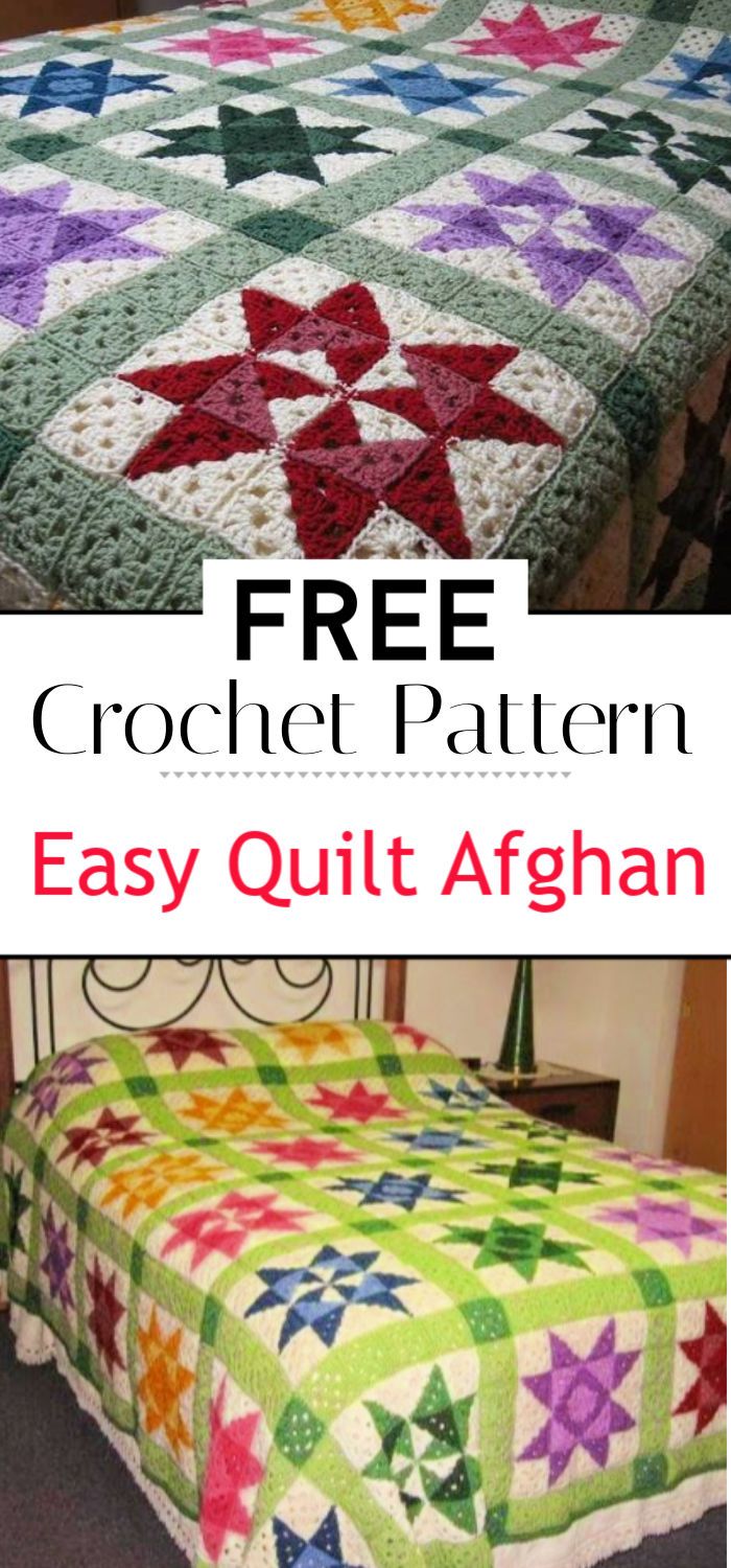 the free crochet pattern for easy quilt afghan