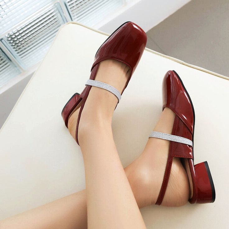 Gender: For WomenStyle: Fashion,KoreanOccasion: Casual,Party/Club,Office/CareerHeel Height: 3.5cmPlatform Height: 0.5cmSeason: Spring,Summer,Fall/Autumn,WinterPackage Contents: 1 x Shoes (Pair)Please see our size guide as below, you can choose the size according to your foot length and width.If your foot is a little wide and thick, we suggest you choose 1 size larger.Size Guide:28 = foot length 18.5-19cm (Foot width=6.5-7cm)29 = foot length 19-19.5cm (Foot width=7cm)30 = foot length 19.5-20cm (F Party Open Toe Flats With Heel Strap, Party Flats With Heel Strap And Open Toe, Red Low Heel Flats For Summer, Summer Party Slingback Flats, Casual Low Heel Slingback Pumps For Party, Burgundy Sandals With Round Toe For Evening, Formal Red Slingback Sandals With Low Heel, Formal Red Low Heel Slingback Sandals, Summer Formal Red Flats