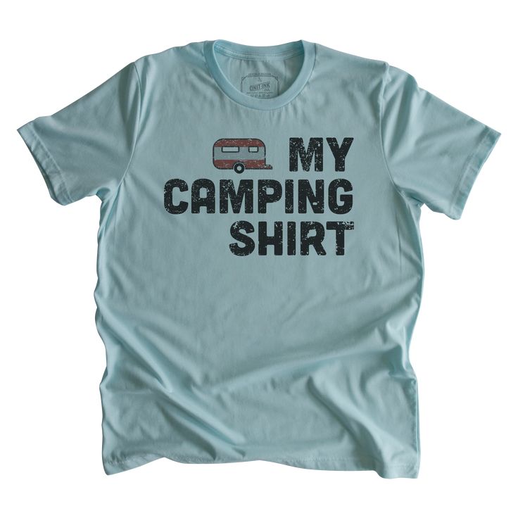 Sit around your campfire in this buttery soft shirt that will quickly become your favorite camping shirt. Features:• 52% Airlume combed and ring-spun cotton, 48% polyester.• Sideseamed.• Unisex sizing. See sizing chart.• Printed with dye sublimation. Learn more.• Printed and designed in Michigan. Casual Graphic Print Camp Shirt, Pre-shrunk Cotton Camp Shirt For Camping, Casual Pre-shrunk Camp Shirt For Camping, Casual Pre-shrunk Camp Shirt, Pre-shrunk Short Sleeve Shirt For Camping, Blue Crew Neck Top For Camping, Blue Cotton Tops For Camping, Graphic Tee Camp Shirt With Short Sleeves, Pre-shrunk Short Sleeve Camp Shirt For Outdoor Activities