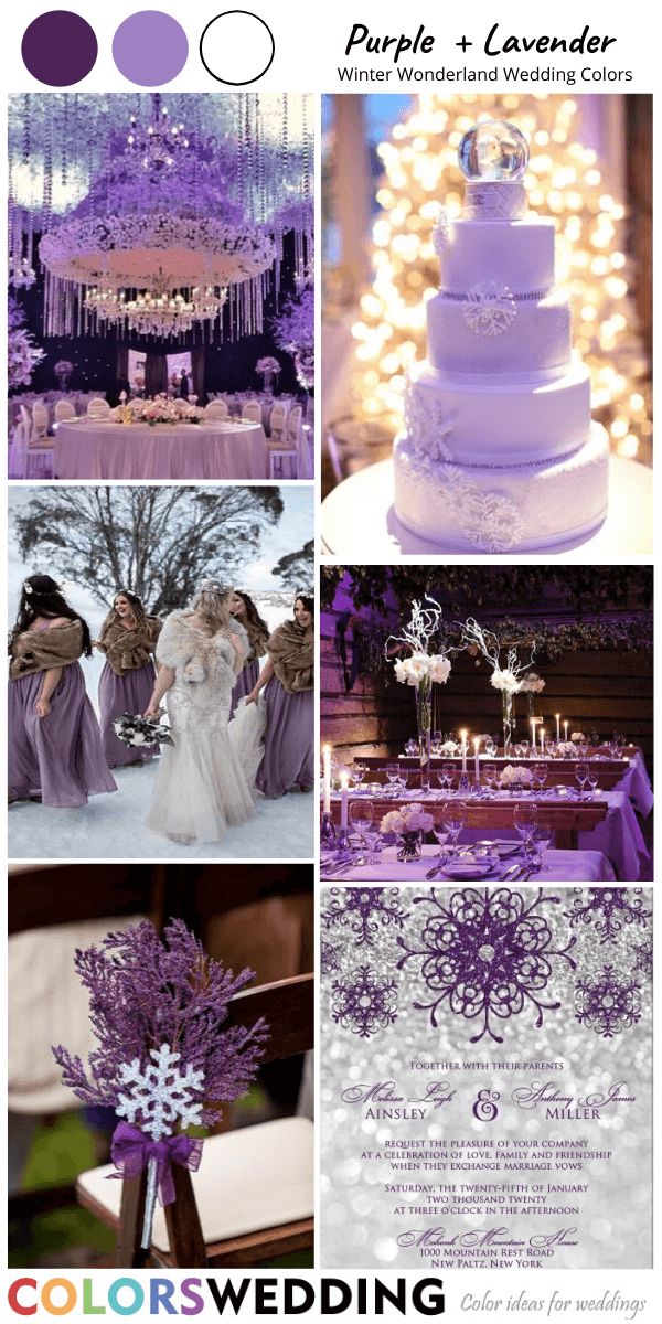 purple and lavender wedding color scheme