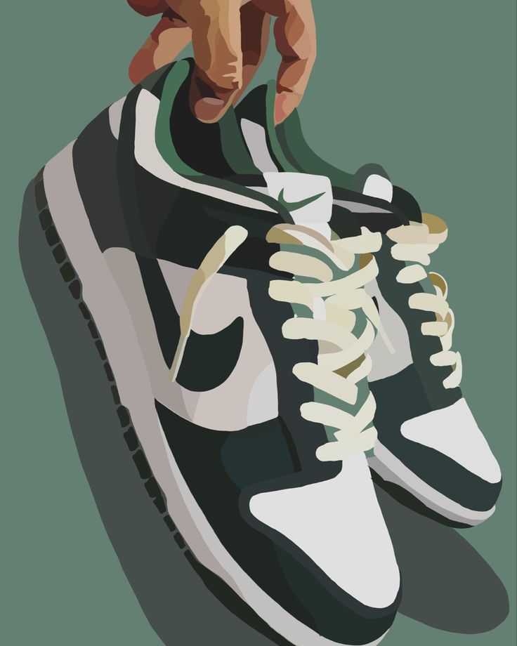 GREEN NIKE DUNK DRAWING, Nike Dunk Drawing, Dunks Drawing, Green Nike Dunks, Sneakers Illustration, Epic Drawings, Sneaker Posters, Drawing Procreate, Prismacolor Art, Black Photography