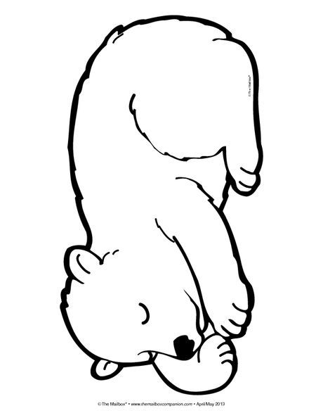 a black and white drawing of a bear hugging it's head with its paw on the ground