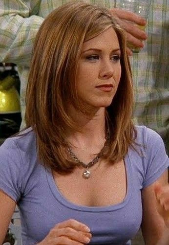 Jennifer Aniston Hair Mid Length, Rachel Green Haircut Layers, 90s Medium Length Hair, Straight Hair Haircuts, Jen Aniston Hair, The Rachel Haircut, Jennifer Aniston Haircut, Aniston Jennifer, Rachel Green Hair