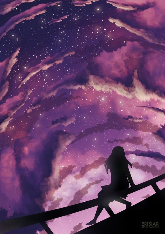 Aquí encontraras una serie de imágenes anime para tus portadas.  Esta… #detodo # De Todo # amreading # books # wattpad Looking Up, The Sky, A Girl, Stars, Art