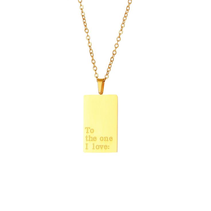 Looking for a piece of jewelry that truly reflects your individuality? Look no further than our 2023 Individuality Message Tarot Necklace Pendant. The trendy square pendant design is unlike anything else you'll find on the market, making it the perfect statement piece for anyone who wants to stand out from the crowd. Unique Design: The square pendant design sets this necklace apart, adding a touch of individuality to your style. High-Quality Materials: Crafted from high-quality 316L stainless st Minimalist Rectangular Jewelry For Valentine's Day, Mother's Day Yellow Gold Rectangular Necklace, Yellow Gold Rectangular Necklace For Mother's Day, Yellow Gold Necklace For Mother's Day, Minimalist Rectangular Valentine's Day Jewelry, Mother's Day Rectangular Yellow Gold Necklace, Gold Rectangular Pendant Necklace For Valentine's Day, Mother's Day Yellow Gold Jewelry, Meaningful Rectangular Necklaces For Gifts