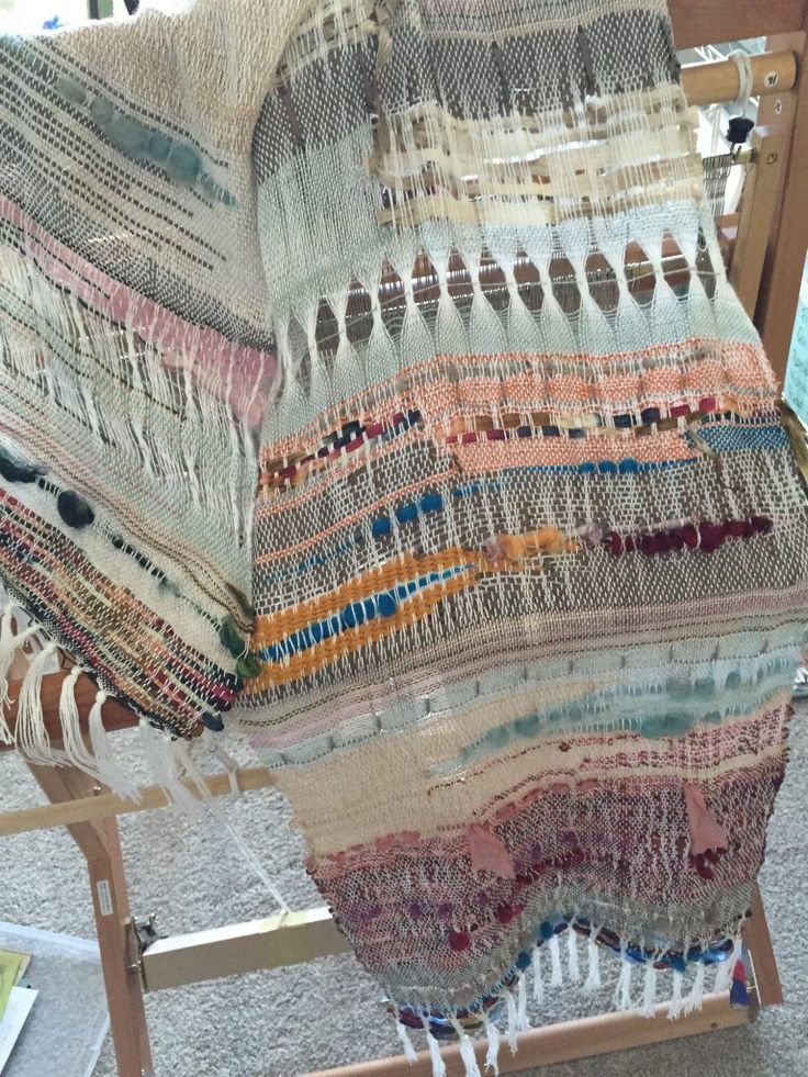 a chair that has some kind of weaving on it