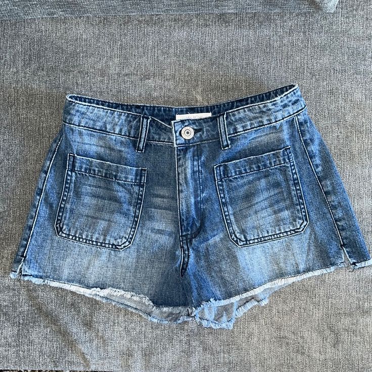 Cute, High Rise Shorts. Never Worn They Were Part Of My Stitch Fix And Sadly Just Too Short For My Style.. I Never Returned Them So My Loss- Your Gain! High Rise Beach Shorts With Pockets, High Rise Shorts With Pockets For Beach, Vacation High-waist Jean Shorts With Pockets, Mid-rise Jean Shorts With Pockets For Vacation, Blue Summer Jean Shorts With Pockets, Medium Wash Jean Shorts With Pockets For Beach, High Rise Jean Shorts With Pockets For Beach, High-waisted Jean Shorts With Pockets For Vacation, Cutoff Shorts With Pockets For Vacation