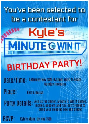 a birthday party flyer with the words, you've been selected to be a contest for