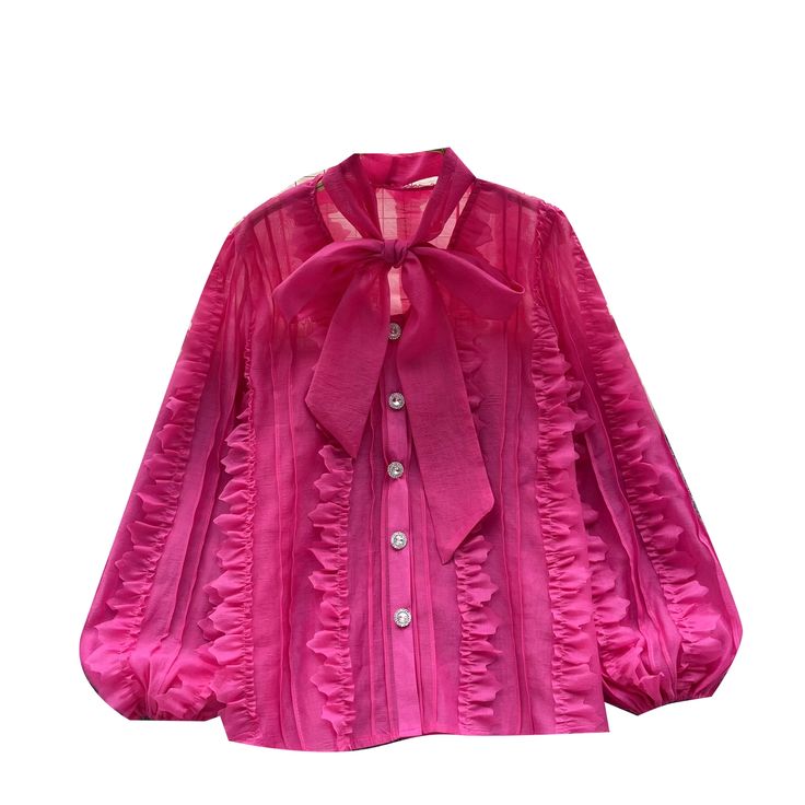 Item Code : YM565 Color : As Photo Size(cm): Free Size length 65, sleeve length 60, bust 108 The size is measured by hand, and the error of 1-3 cm is within the normal range! Pink Ruffled Blouse With Lantern Sleeves, Pink Lantern Sleeve Blouse With Ruffles, Chic Pink Fall Blouse, Chic Pink Blouse For Fall, Pink Bishop Sleeve Blouse For Fall, Fall Pink Bishop Sleeve Blouse, Chic Long Sleeve Puff Sleeve Top For Party, Feminine Bishop Sleeve Party Tops, Chic Pink Puff Sleeve Top With Lantern Sleeves