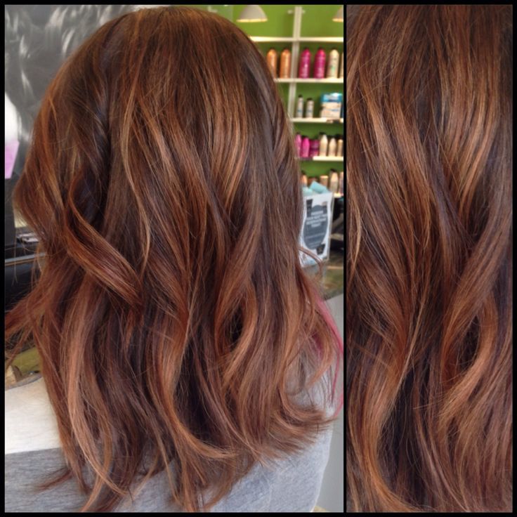 Highlights Rose Gold, Gold Brown Hair, Warm Brown Hair, Auburn Balayage, Colored Hair Tips, Dark Auburn, Hair Color Caramel, Brunette Balayage, Spring Hair Color