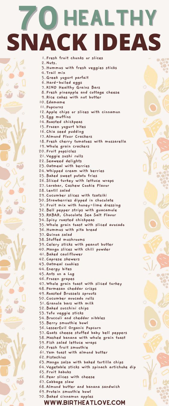 the top ten healthy snack ideas