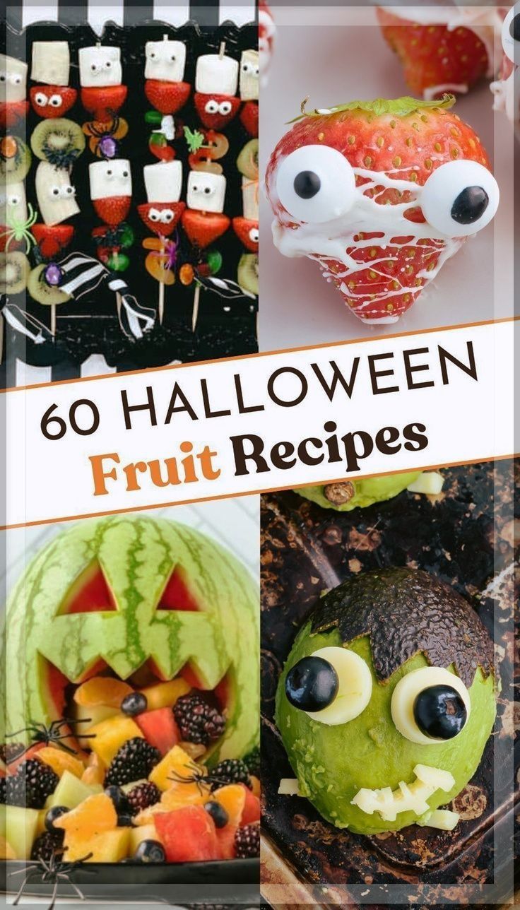 the cover of an ebook with pictures of halloween food and decorations on it's front