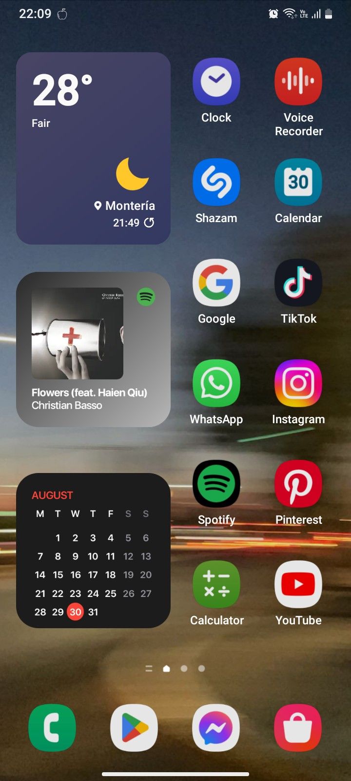 an iphone screen with various icons on it and the clock displayed in the bottom right corner