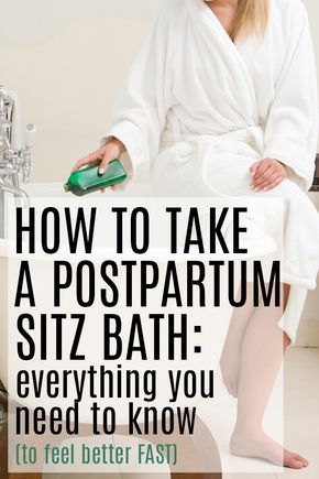 a woman sitting in a bathtub with the words how to take a postpartum siz bath everything you need to know