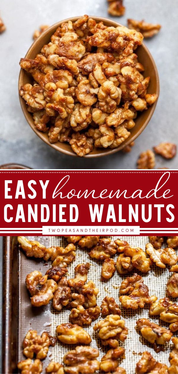 Easy Candied Walnuts Candied Walnuts Recipe, Health Check, Peas, Walnut, Baking