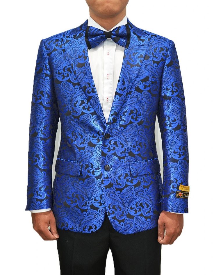 Tailored Royal Blazer For Semi-formal Occasions, Fitted Royal Blazer For Formal Occasions, Elegant Royal Blue Notch Lapel Tuxedo, Royal Blue Fitted Formal Outerwear, Royal Blue Notch Lapel Tuxedo For Formal Occasions, Elegant Royal Blue Blazer With Notch Lapel, Fitted Notch Lapel Blazer For Gala, Blue Tuxedo Style Evening Outerwear, Fitted Tuxedo Blazer For Gala