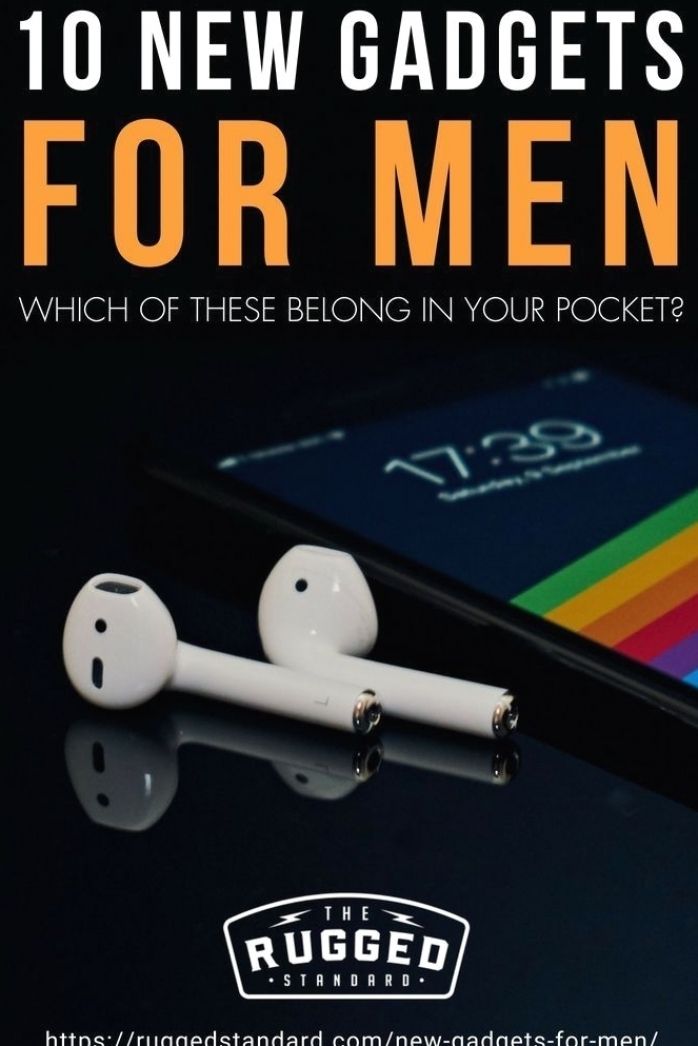 an iphone and ear buds with the text 10 new gadgets for men