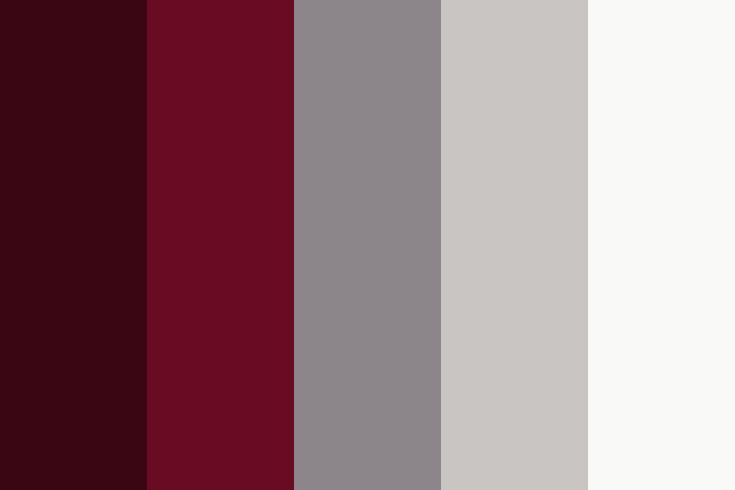 the color scheme is maroon and grey