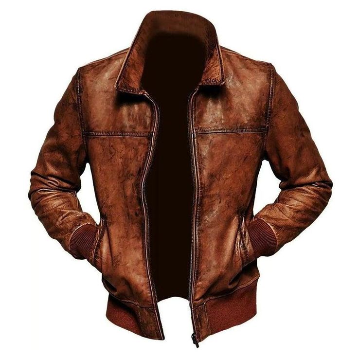 Vintage Cafe Racer Mens Biker Wax Tan Streetwear Leather Jacket. This jacket belongs to vintage style.It can be used on multiple occasions, like Biker, Streetwear, Biker, Moto Rider and also who loves the vintage look. Material: Real Sheepskin & Real Cowhide LeatherLining: PolyesterColour: Oil Wax TanPocket: Two Inside & Three OutsideAccessories: Original YKK'sFastening: ZipperCare: Dry-Clean onlySuitable For All SeasonsStyle: Vintage Biker Jaket Motor, Brown Leather Jacket Men, Cafe Racer Leather Jacket, Motorcycle Vintage, Vintage Cafe Racer, Winter Leather Jackets, Distressed Leather Jacket, Cafe Racer Jacket, Vintage Biker