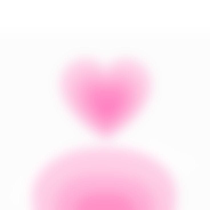 two pink hearts floating in the air on top of each other, with one heart at the center