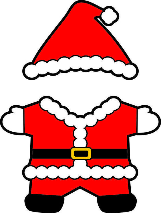 a santa suit with a hat and beard